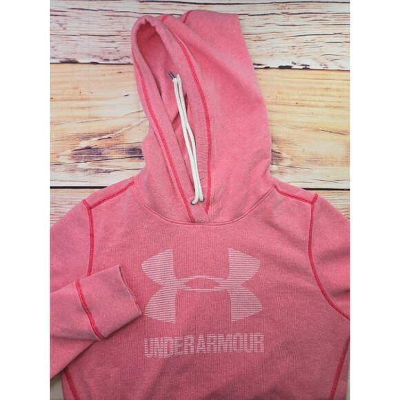 Under Armour Womens Loose Fit Soft Pink Hoodie Medium - Picture 4 of 6